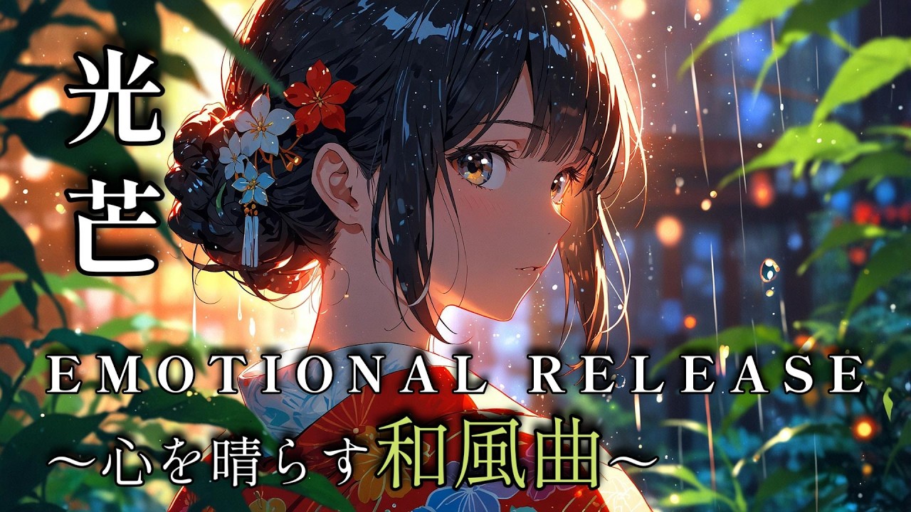 【癒やしBGM】「どう？少しは楽になった？」光る雨の中で聴く。胸を締め付け、やがて心を晴らすリラックス和風音楽｜感情の解放