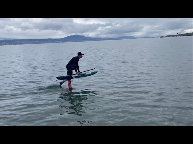 supfoil flat water start, testing the new Gong CRUZADER 6'0 by 18