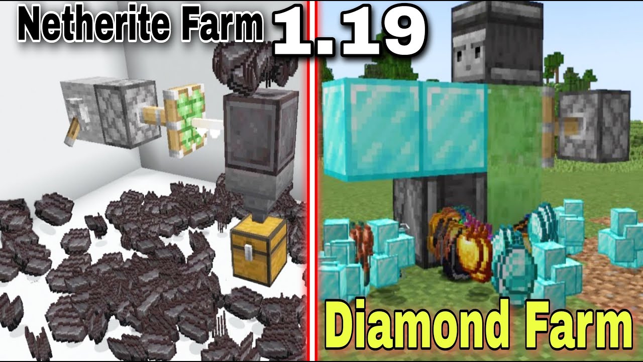 MINECRAFT HACK 1.19 Minecraft NETHERITE AND DIAMOND FARM in Bedrock