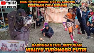 WAHYU TURONGGO PUTRI || BARONGAN || JANTURAN || EBEG PETIR SEMBIR || live desa glontor karanggayam