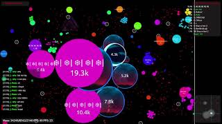 Agar.io Takeove #34 vs 6 (FEED KILL)