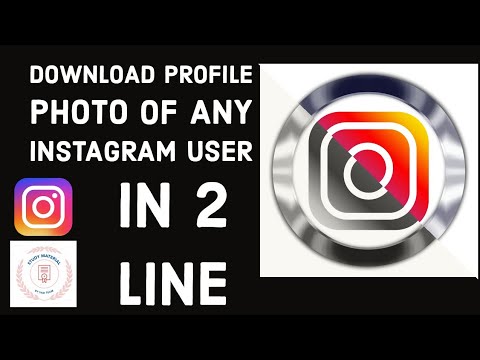 01. How to download profile-pic of any Instagram user using Python in 2 Lines || Study Material