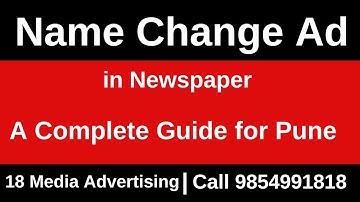 Name Change Ad in Newspaper | Call 9854991818