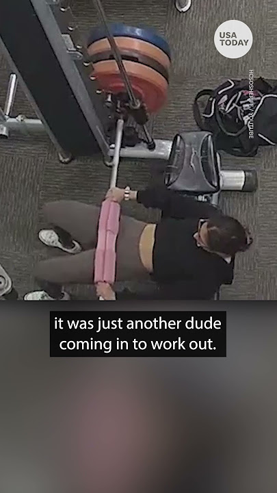 Brave woman fights off male attacker while alone at gym #Shorts