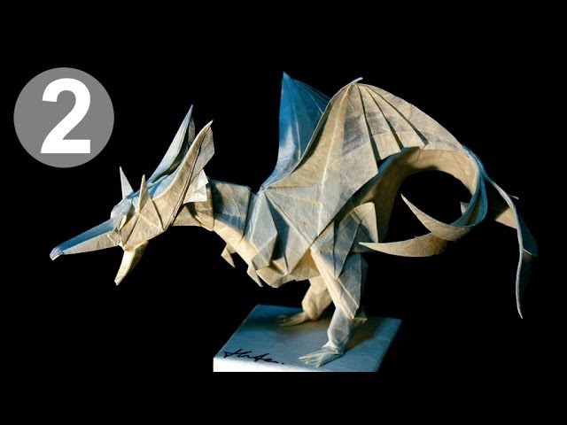 Part3/4 : How to fold Origami Fiery Dragon ver.2 摺紙噴火飛龍第二