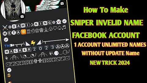How to Make INVELID Emoji Name Account on Facebook 2023 | Create SNIPER Emoji Name Facebook ID 2023