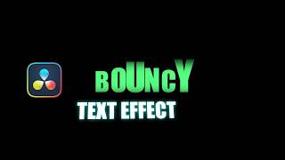 create a bouncy text effect in davinci resolve in fusion Page