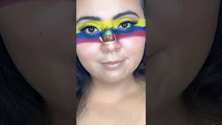 Ecuador Flag Tape Makeup Tutorial | Bold Yellow, Blue & Red Eye Look 💛💙❤️