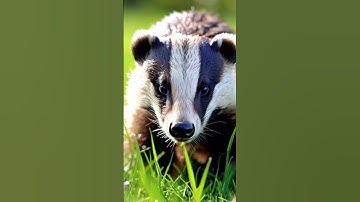 Badger In Grass #badger #animal #ytshorts #shorts #ai #aiinsights #badgereels