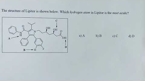 Most acidic hydrogen example 1