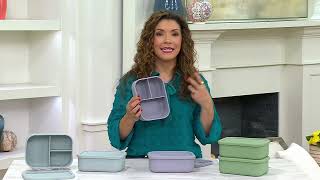 Kitchen Innovations S/2 Silicone Divided Lunch Containers on QVC