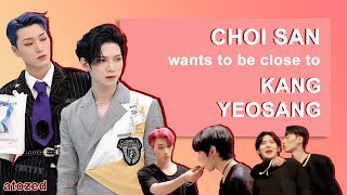 San just wants to be close to Yeosang