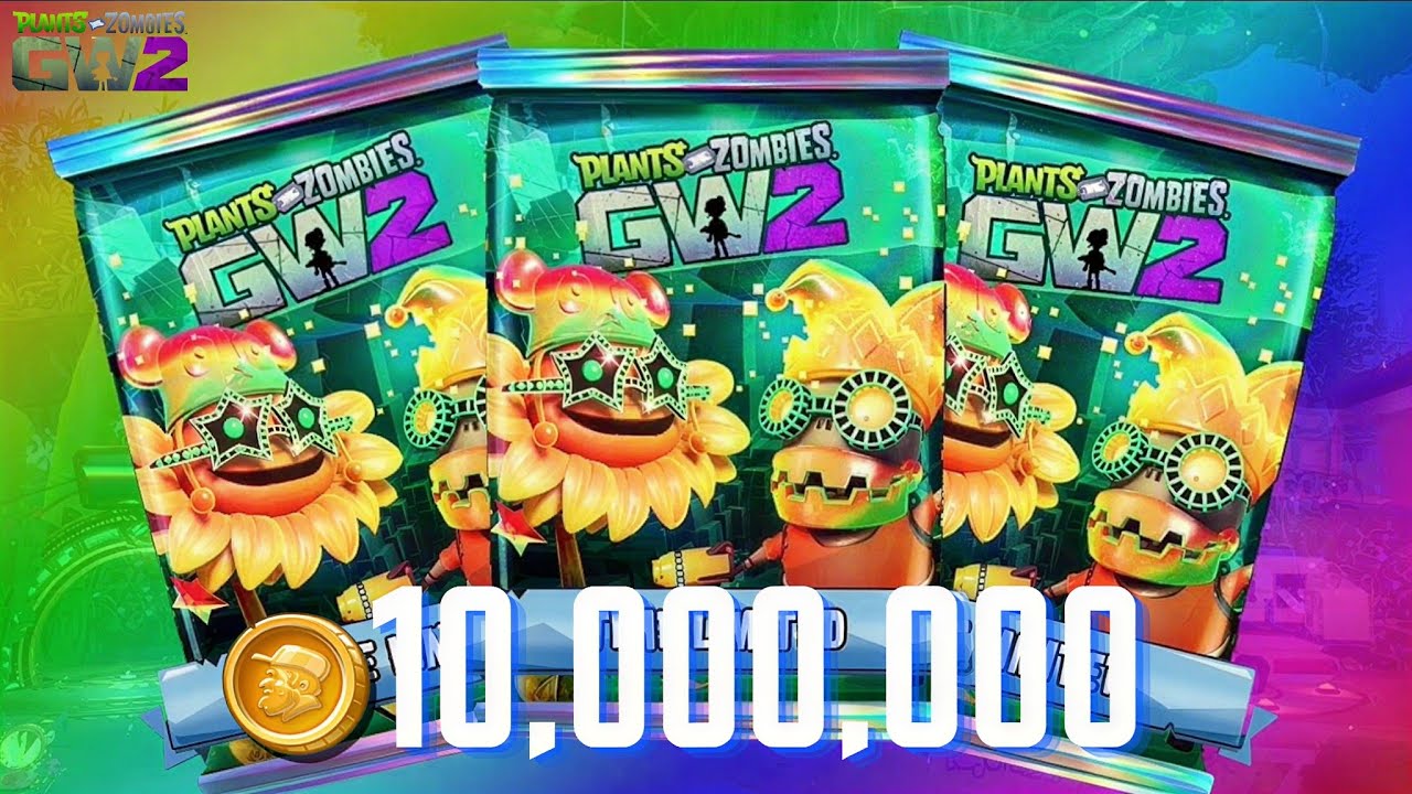 GASTE 10,000,000 MILLONES DE MONEDAS EN SOBRES INFINITOS Y OBTENGO LOS PERSONAJES DE FIESTA | PVZGW2