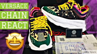 Tenis Versace Chain React - Animal Print Unboxing/Review