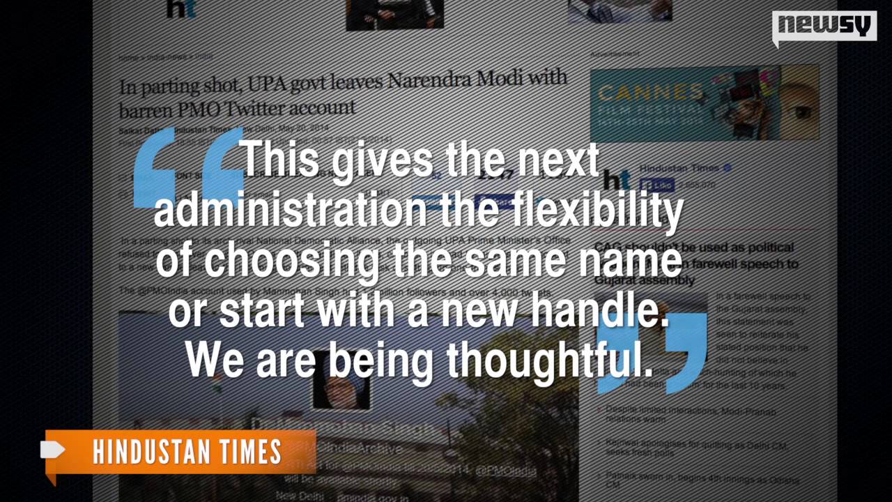 Indian PM-Elect Modi Barred From Official Twitter Account