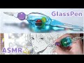 ブルーハワイのガラスペンで夏のイラストを描く🍹ASMR 作業用BGM 睡眠用BGM ペンの音