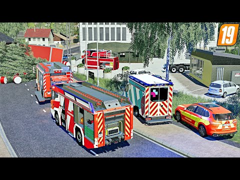 Feuerwehr Gefahrgutunfall bei Rathaus | LS19 Feuerwehr