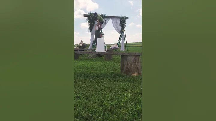 Wedding Arbor Set up by Awesome Blossoms