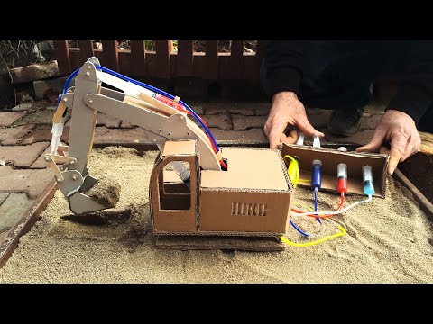 DIY ŞIRINGA İLE ÇALIŞAN EKSKAVATÖR YAPIMI!!(kepçe) / EXCAVATOR CONTROLLED WITH ŞIRINGA