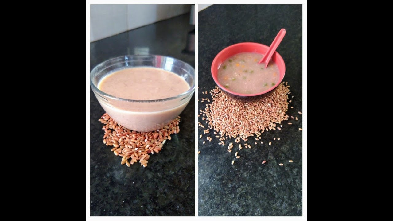 Poongar Soup & Sweet Kanji / பூங்கார் சூப் & கஞ்சி / Red rice Soup / Recipe for healthy weight