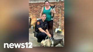 Suffolk police officer praised for saving dogs during Rocky Point house fire | News 12