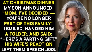 At Christmas Dinner My Son Disowned Me. I Handed Him a Folder That Turned the Whole Room Upside Down