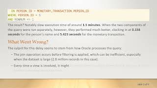 Optimizing Slow Joins in Oracle with Views: How to Speed Up Your Queries