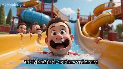 Long Slide Game With Elephant Gorilla Buffalo Hippopotamus Tiger - 3d Animal Game - Funny 3d Animals