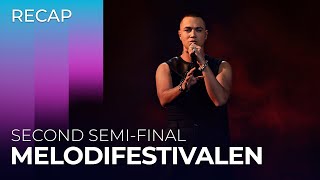 Video thumbnail of "Melodifestivalen 2024 (Sweden) | Second Semi-Final | RECAP"