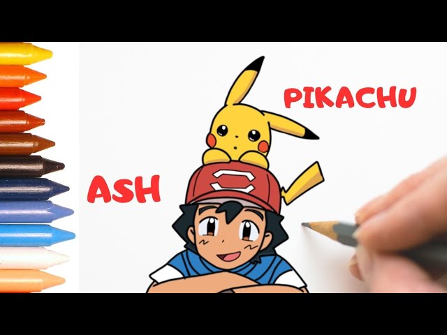 COMO DESENHAR ASH E PIKACHU #comodesenharoash