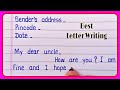 Write a letter to your uncle thanking him for the birt.ay gift  informal letter writing in english