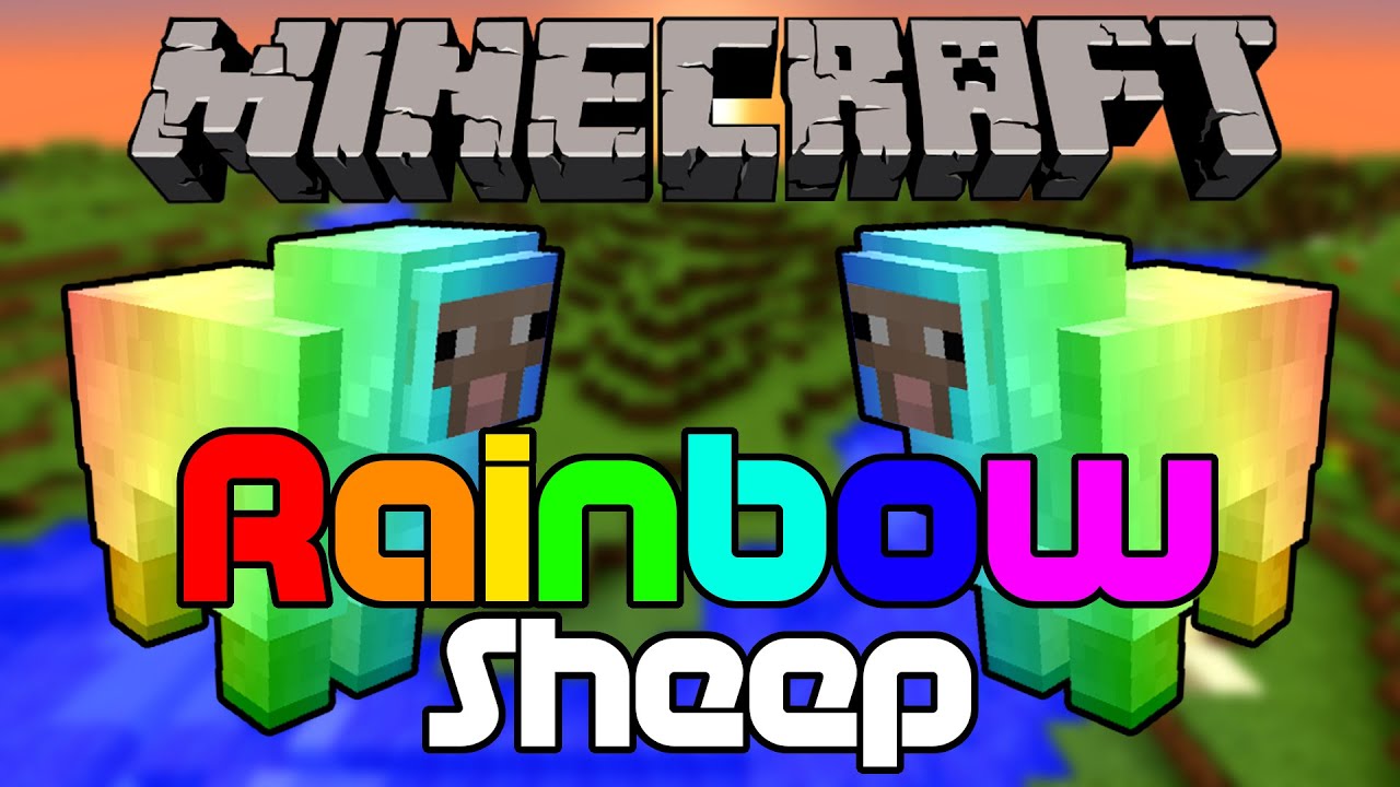 How to Make a Rainbow Sheep in Minecraft - YouTube