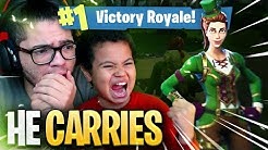 9 Year Old Kid Leads The Team To Victory In Fortnite Battle Royale - 9 year old kid leads the team to victory in fortnite battle royale new skin crazy army roleplay duration 20 12