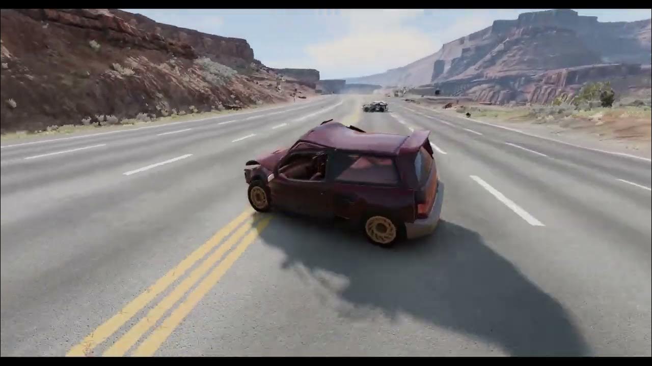 Slow Motion Crash 5 BeamNG drive YouTube