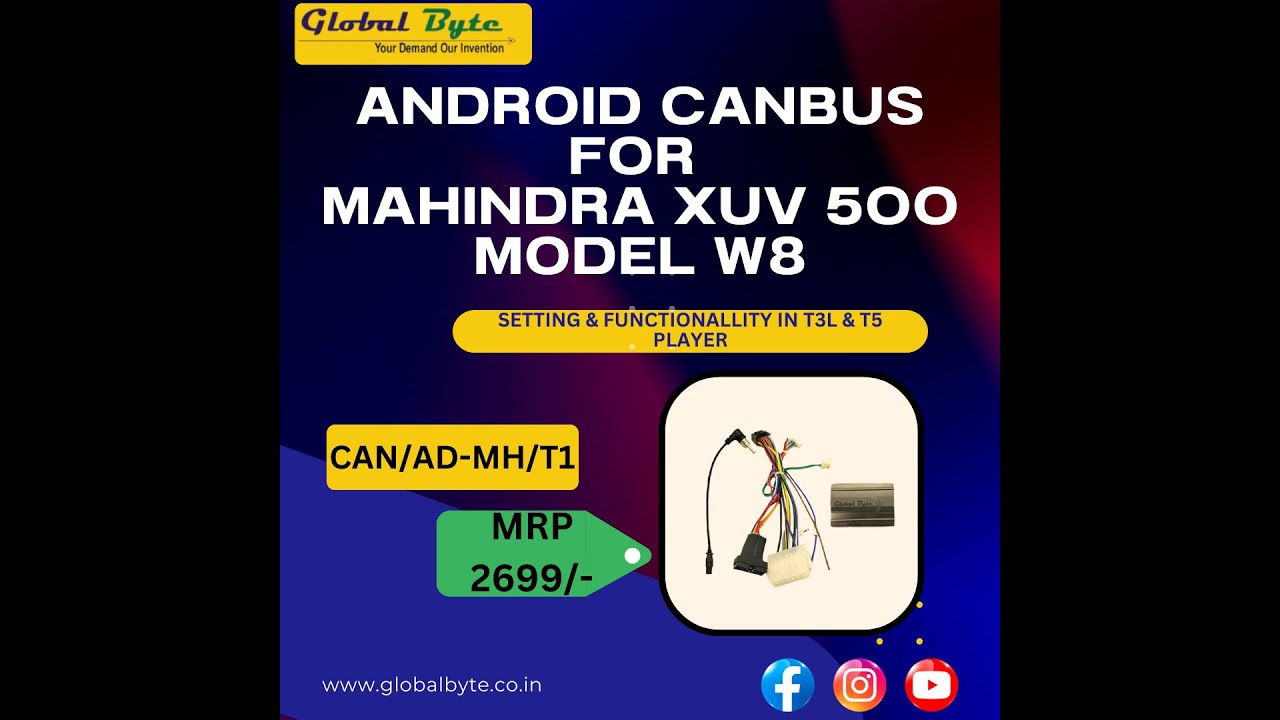 MAHINDRA XUV 5OO MODEL W8 CANBUS SETTING