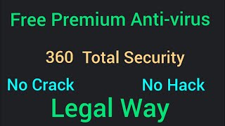 Free Anti-virus Premium (legal way) | No Hack & No Crack