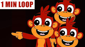 🎵 [1 MIN LOOP] Five Little Monkeys Remix | Fun Nursery Rhymes 🐒 Sound Variations @MonkeyRhymesHub