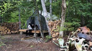 Off Grid Camp Life | Hunting | Cooking | Building