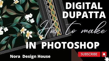 how we make digital dupatta design in photoshop step by step #photoshop #howto #digitalart #textile