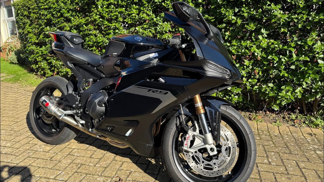 Matte Black YAMAHA YZF R9 2025 with RACEFIT Exhaust System Sound (Cold ...