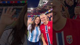 Erling Haaland gets a sweet welcome from his Argentina girlfriend! #shorts #haaland