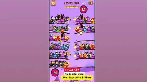 #bird #sort 2 #color #puzzle #level 347 #birdsort #colour #gaming #viral #trending #shorts #solution