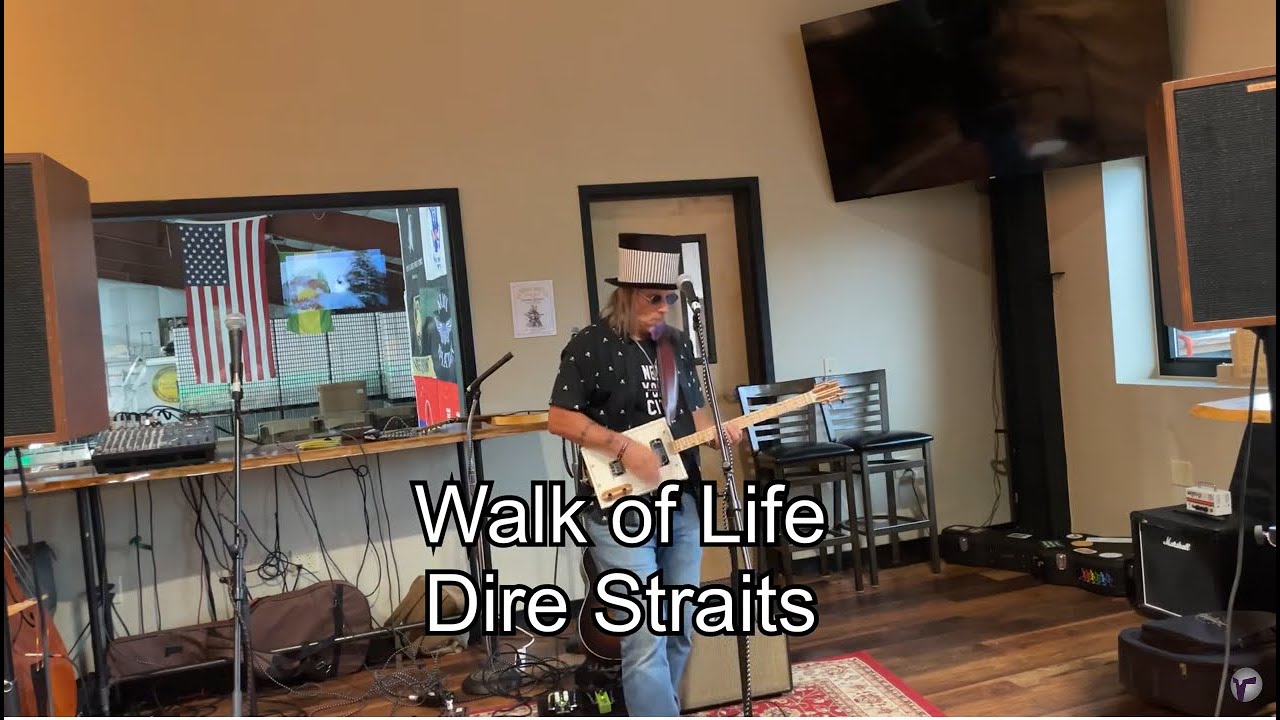 Walk Of Life Dire Straits 3 String Cigar Box Guitar Marshall Class 5