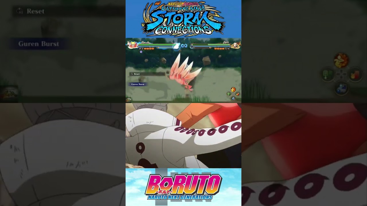 Baryon Mode Naruto Comparison-Naruto Storm Connections VS Boruto Next Generations