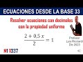 Ecuaciones desde la base 33 Video 337