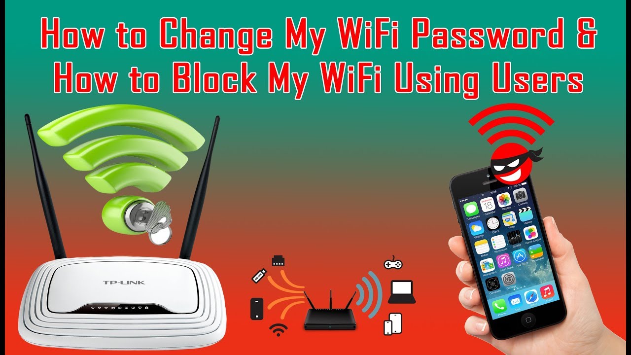 How to Change my WiFi Password any router | how to block ...