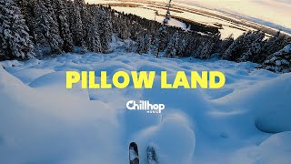 Skiing Pillows to Chill Music
