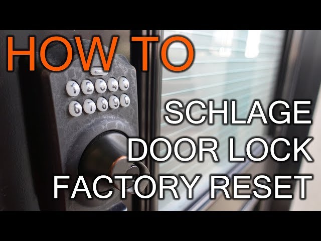 Schlage smart lock firmware reset