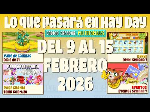 Help event and other events from February 9 to 15 in #hayday