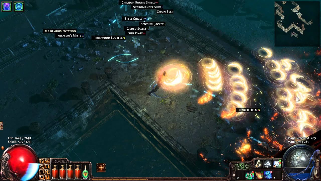 Path of Exile Spectral Throw Dagger Cast on Crit Fireball Shadow Docks Merciless YouTube